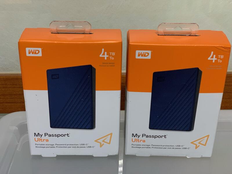 WD My Passport Ultra 4TB 2.5吋USB-C行動硬碟(金屬) 原廠公司貨 原廠三年保固