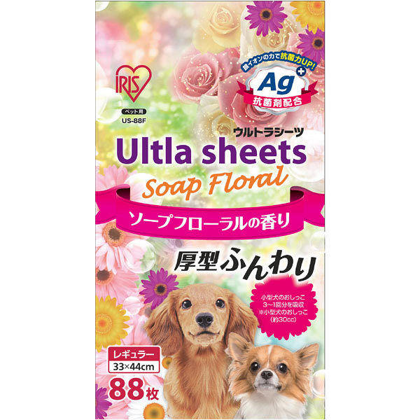 《蕞爾貓雜貨舖》日本IRIS犬用新品抗菌芳香加厚尿布墊/尿片US-88F~88枚入~33*44~單超~每包450元~