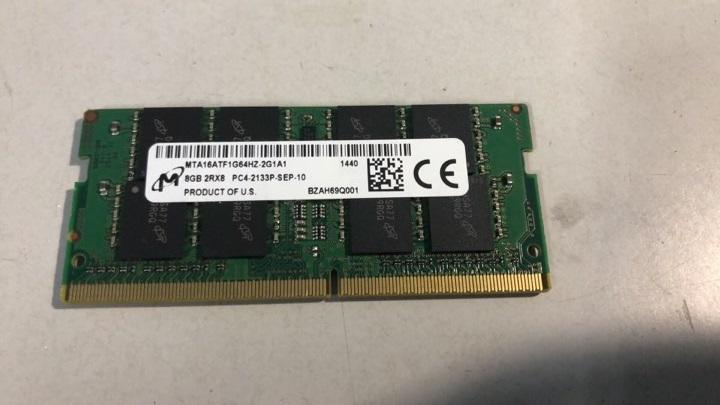 筆電記憶體 MICRON美光 DDR4 2133P 8G單面 1R*8