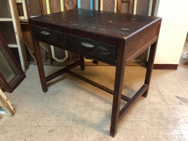 古早期古董書桌木桌