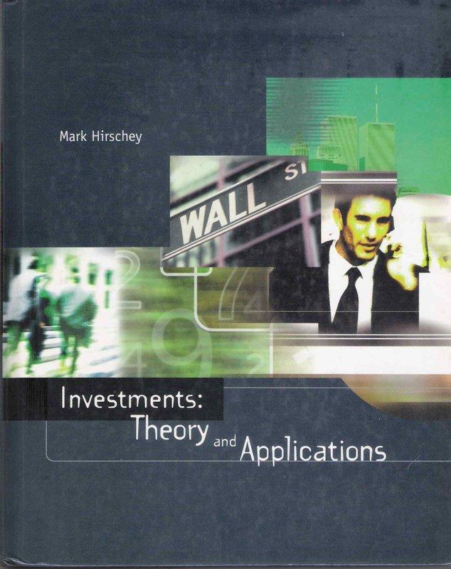 Investments：Theory and Applications / Mark Hirschey