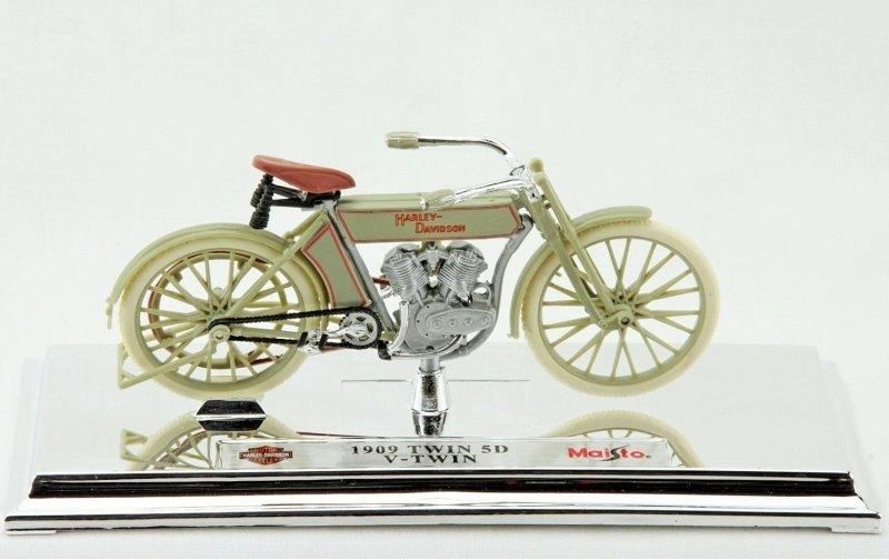 【哈雷機車模型】Harley Davidson 1909 Twin 5D V-Twin 美馳圖 1/18精品車模