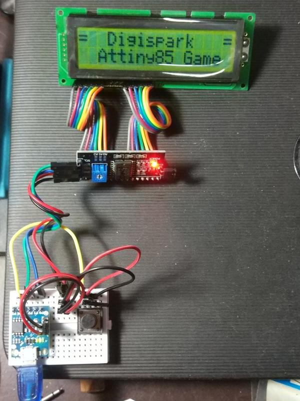 Arduino DigiSpark ATtiny85 LCD Game 專題