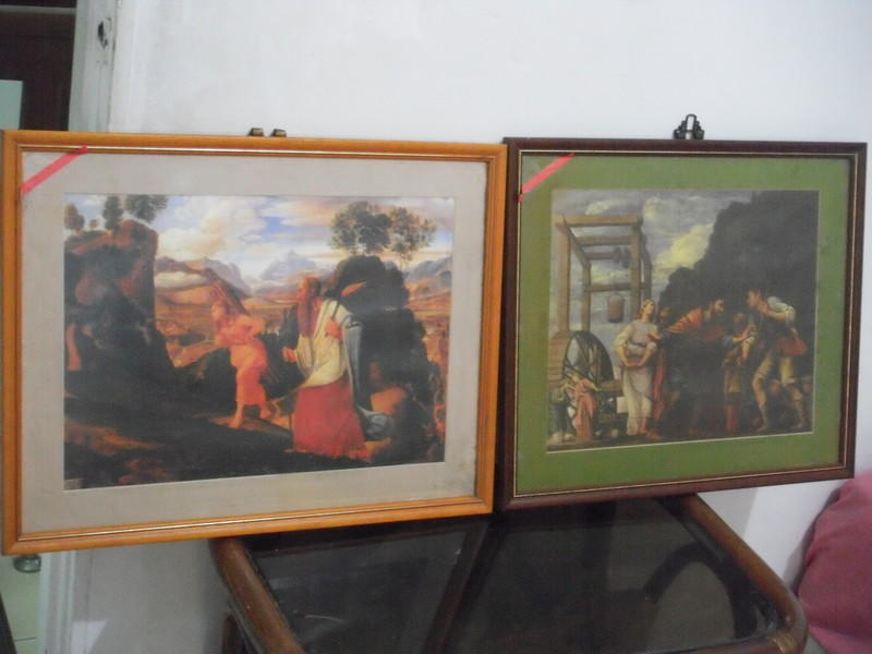 兩幅西洋古董畫