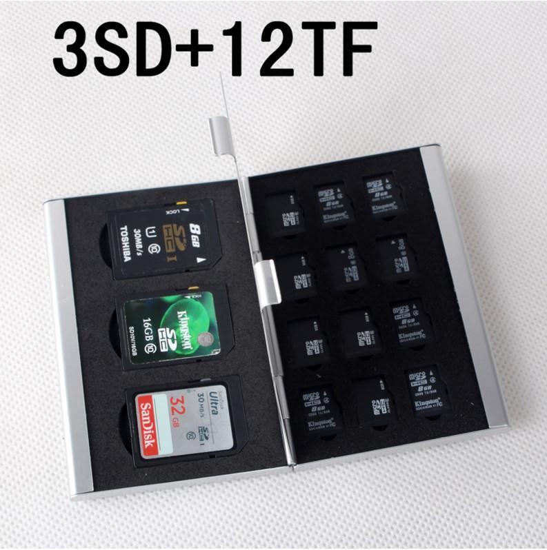 鋁合金收納盒 記憶卡收納盒SD卡收納盒多功能收納卡盒 1MS6TF1SD小白盒 TF卡盒 記憶體卡收納盒W