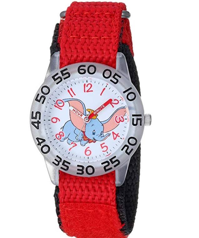 預購 美國 Disney Dumbo 迪士尼小飛象熱賣款 可愛兒童手錶 指針學習錶 高質感尼龍錶帶 生日禮