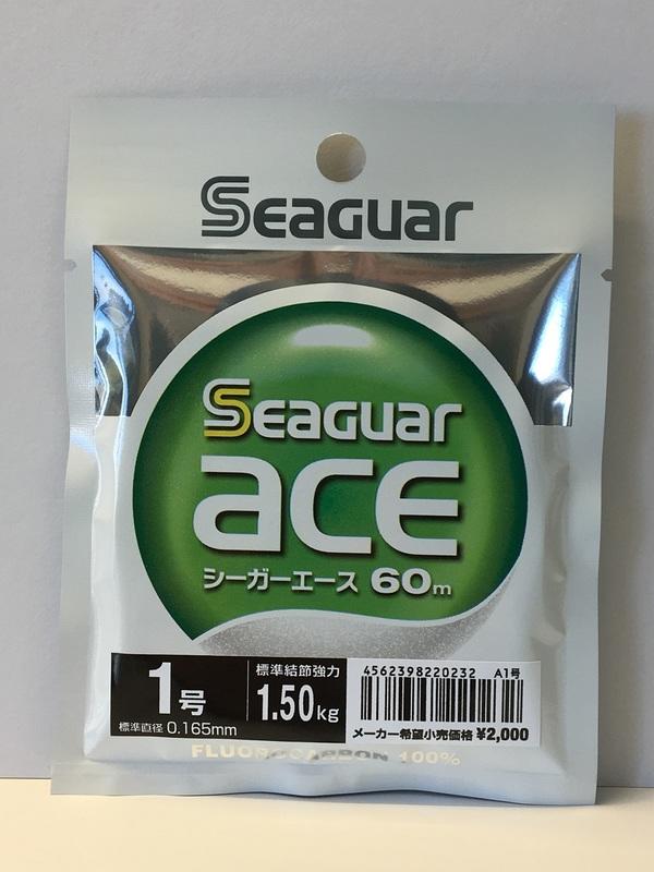 [ Seaguar 碳纖線] --日本製 Seaguar ace #1號 60m-- 子線 碳素線 卡夢線 [魚彩釣具]