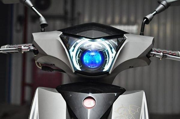 AEON 宏佳騰 OZ 150 改裝 魚眼大燈 HID 模組 總成 LED 光圈 天使眼 惡魔眼 電鍍飾圈