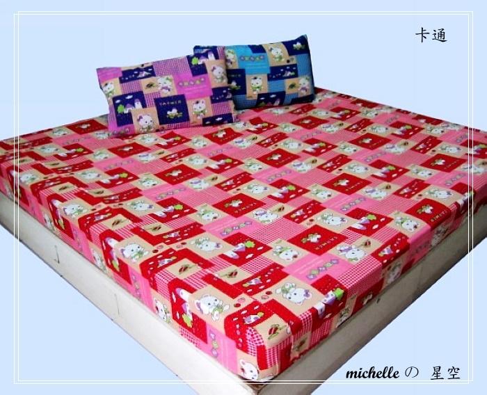 降價優惠【michelle の 星空】《台灣生產製造》單人床包 3.5 X 6.2尺 兩件組（ 床包+枕套）!