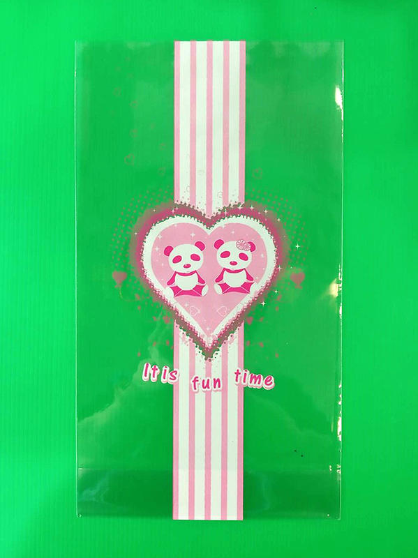 OPP立體糖果袋 [ 17.8X32cm(摺角) ] ★allpop★ 粉色愛心 熊貓 透明包裝袋 飾品袋 收納袋 單件