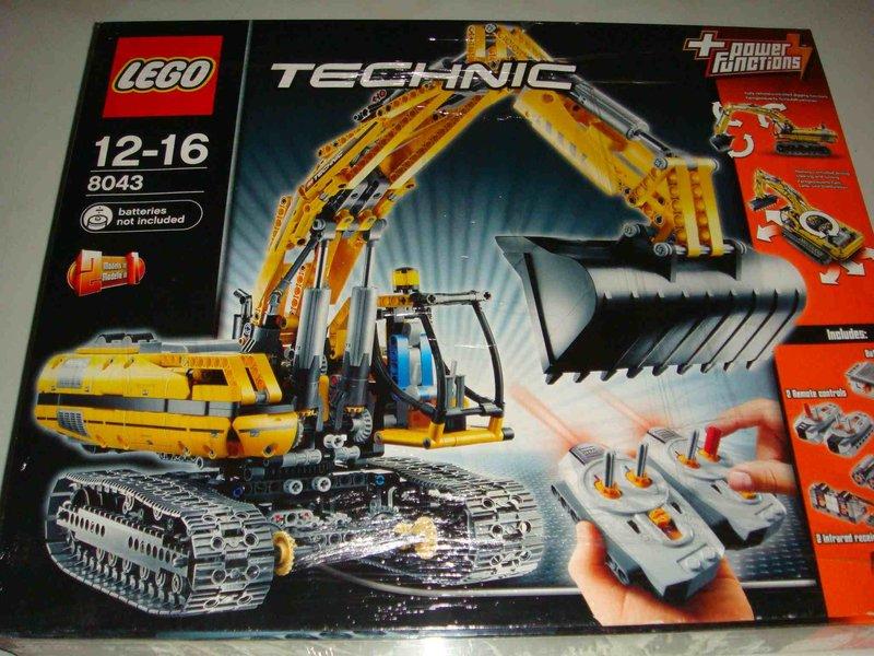 【初版】LEGO 8043 TECHNIC 挖土機（含原廠推桿更換包）