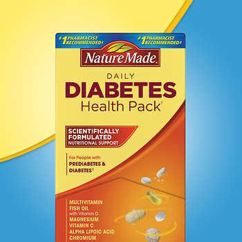 美國代購  萊萃美糖尿病健康包60, Nature Made daily Diabetes health pack 60
