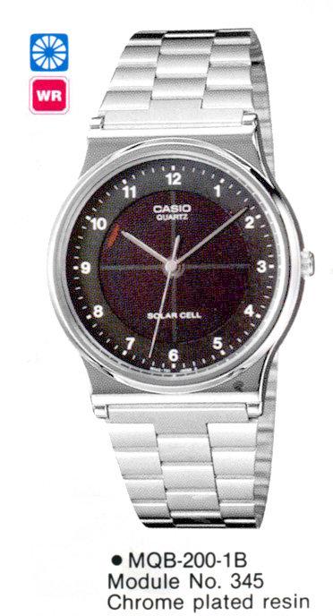 全新CASIO手錶(美運公司)MQB-200有釘字/阿拉伯數(日本製)【太陽能時尚錶】