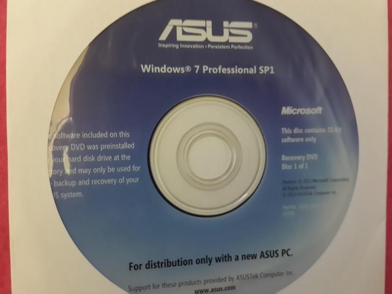 Asus Recovery CD Win7 Pro sp1 32bit 專業版系統安裝還原光碟
