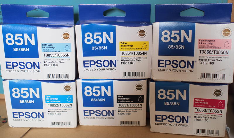 EPSON T0855N 淡藍色 原廠墨水匣