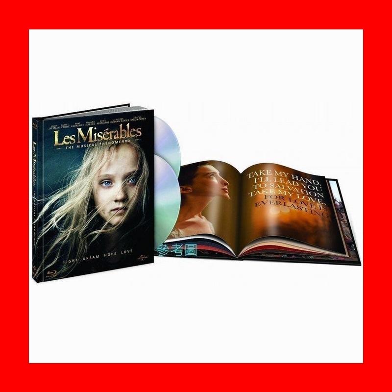 【AV達人】【BD藍光】悲慘世界：BD+CD雙碟限量書本精裝版Les Miserables-安海瑟薇*