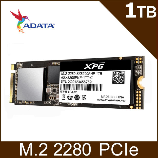 [米特3C數位] 威剛 XPG SX8200Pro 1TB M.2 2280 PCIe SSD固態硬碟
