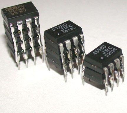 JRC 4558D 4558DD stacked op amp Ibanez TS-9 TS-808 tubescreamer SD