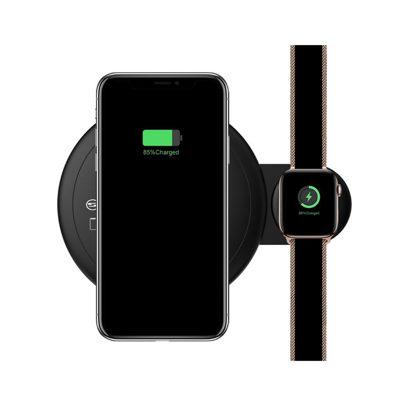 最新版【SEKC】2 in 1 智能手機/Apple Watch 雙用無線充電器+QC3.0 插頭