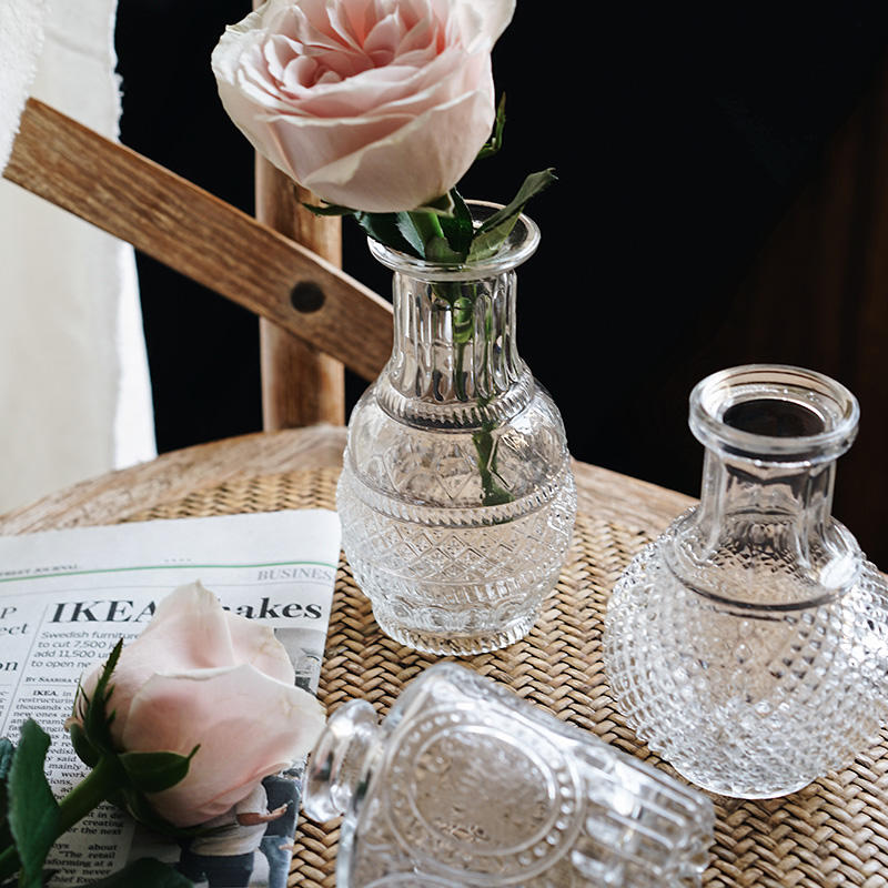 🌹摩洛哥浮雕花瓶🌹拍照道具 拍照背景 浮雕瓶 居家佈置 玻璃瓶 花瓶 北歐風 插花 透明花瓶 居家裝飾 佈置