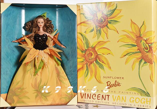 【經典收藏型芭比娃娃 ● 絕版品】梵谷 向日葵芭比 ~ Sunflower Barbie ~ Artist Series