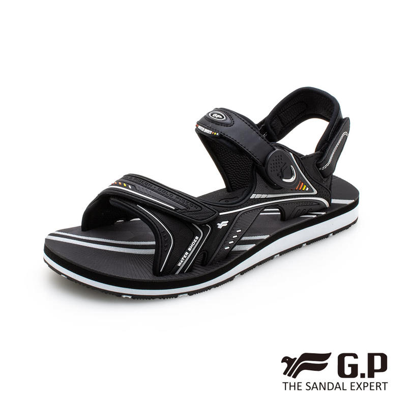 "爾東體育" G.P G0792M-10 男款簡約磁扣兩用涼拖鞋 運動拖鞋 休閒拖鞋 水陸兩用鞋