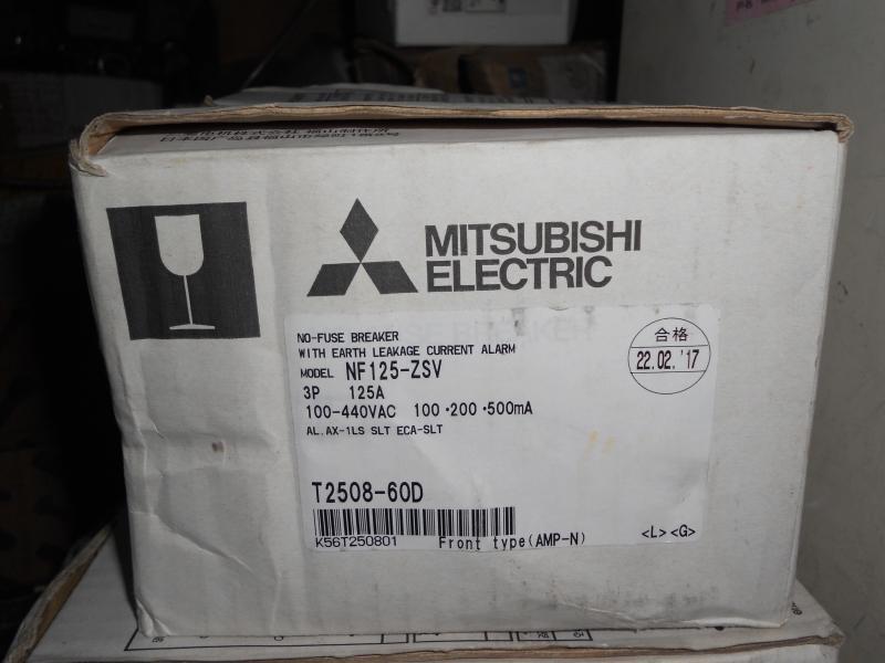 全新日本MITSUBISHI三菱 無熔絲開關NF125-ZSV 3P  斷路器+漏電警報 可當斷路器 (D1上)