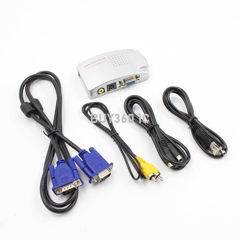 W1117-0110 全新 VGA轉AV視頻轉換器PC監控主機轉TV 電腦轉老電視AV PC TO TV | 露天市集 | 全台最大的網路購物市集
