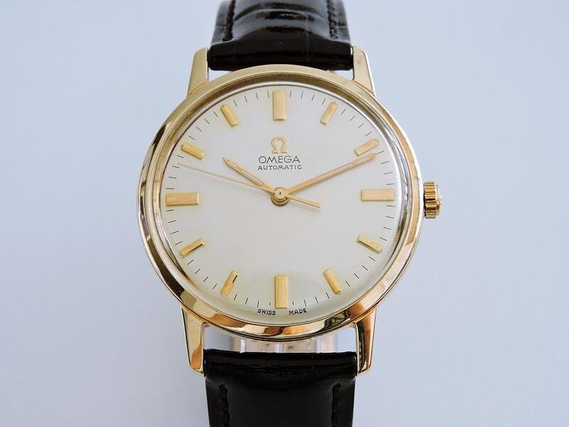真品 9K金 OMEGA 歐米茄 35mm 自動機械古董錶 男錶 女錶