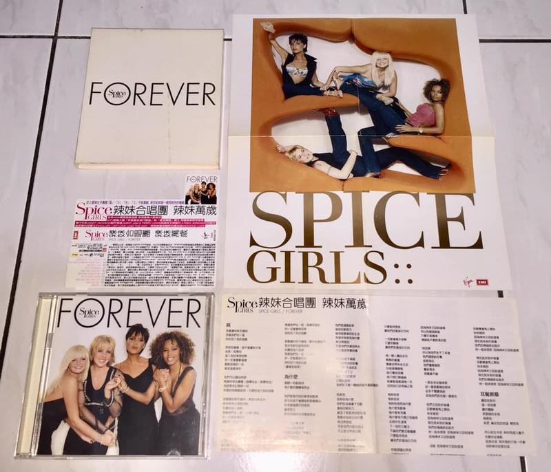 Spice Girls 2000 Forever Taiwan OBI Box CD with Promo Poster