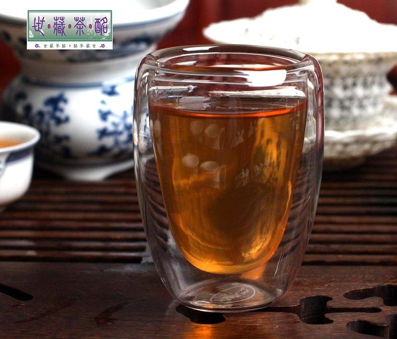 [世藏茶酩]烏龍茶|普洱茶|花草茶 茶杯玻璃小杯4個 耐熱玻璃雙層杯碟套裝功夫茶具