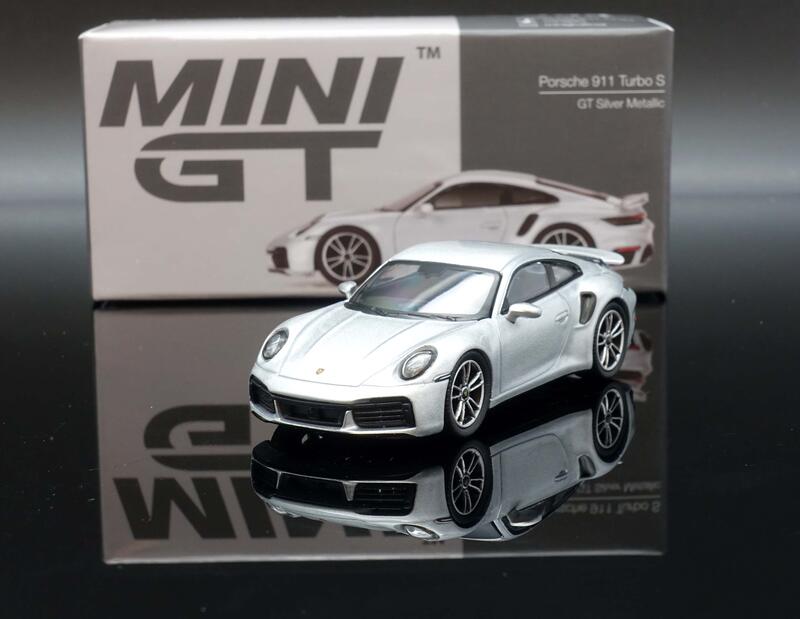 Mini GT 1:64 Porsche 911 Turbo S GT Silver Metallic #354