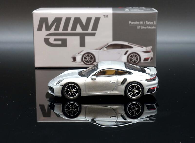 Mini GT 1:64 Porsche 911 Turbo S GT Silver Metallic #354