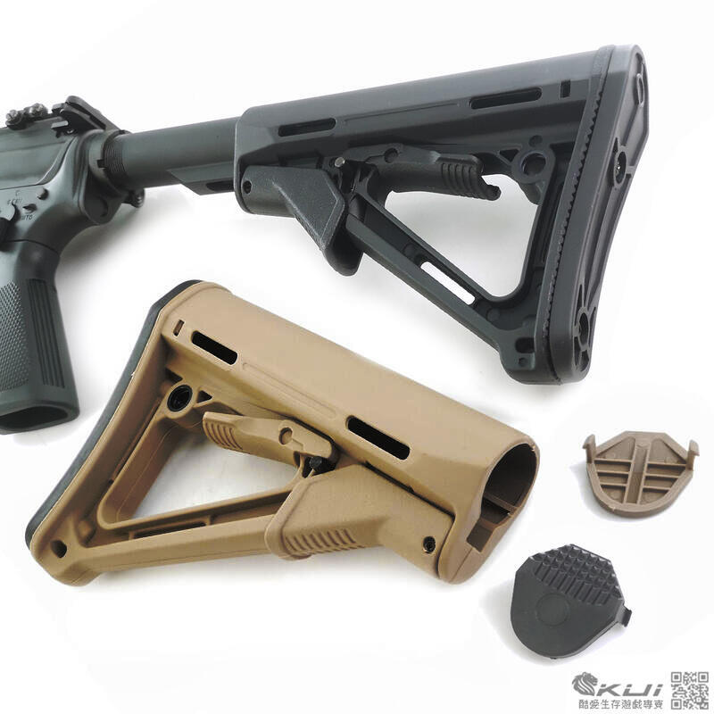KUI酷愛】CTR風格戰術伸縮後托『黑色、沙色』槍托（通用M4、AR