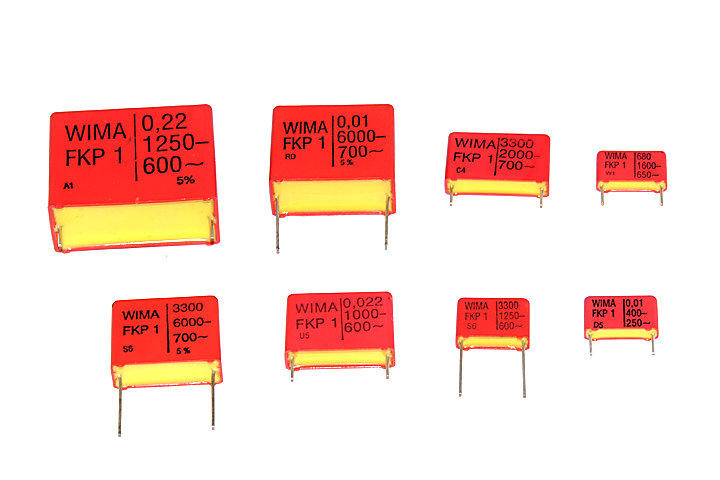 WIMA FKP1 0,027uF 27nF 5% 1000VDC 600VAC Condensatore P.22mm 10x20x26mm