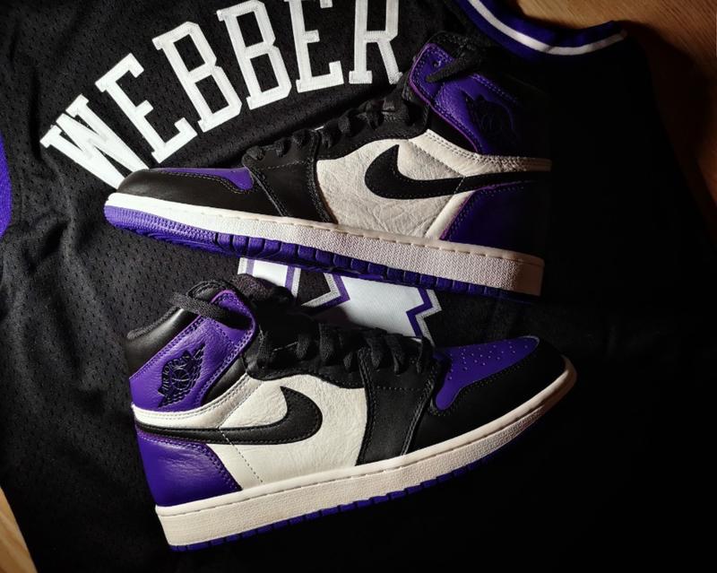 超級限量尺碼us9 Nike Jordan 1 黑紫 紫頭 喬丹 AJ1 黑紅 綠頭 黑頭 Court Purple