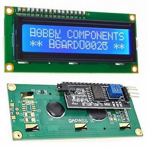 LCD1602顯示模組 I2C介面 16x2藍底白字液晶LCD 已焊好IIC轉接板PCF8574 適Arduino 樹莓