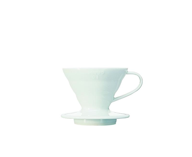 Hario VDC-01W V60 白色陶瓷圓錐形濾杯∕1-2人份-【良鎂咖啡精品館】