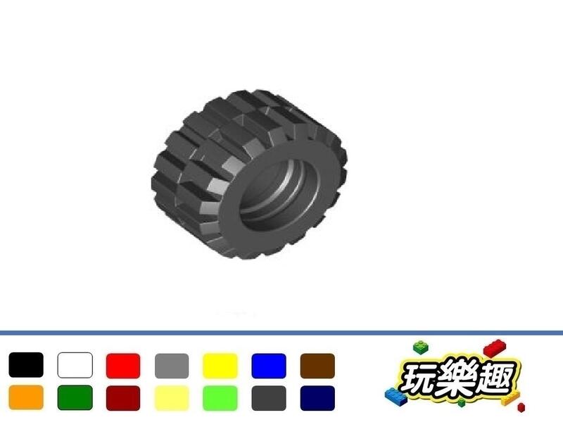 玩樂趣台中 LEGO 6015 車輪輪胎21mm D. x 12mm - 偏移胎面小寬(單個)多色可選 二手零件