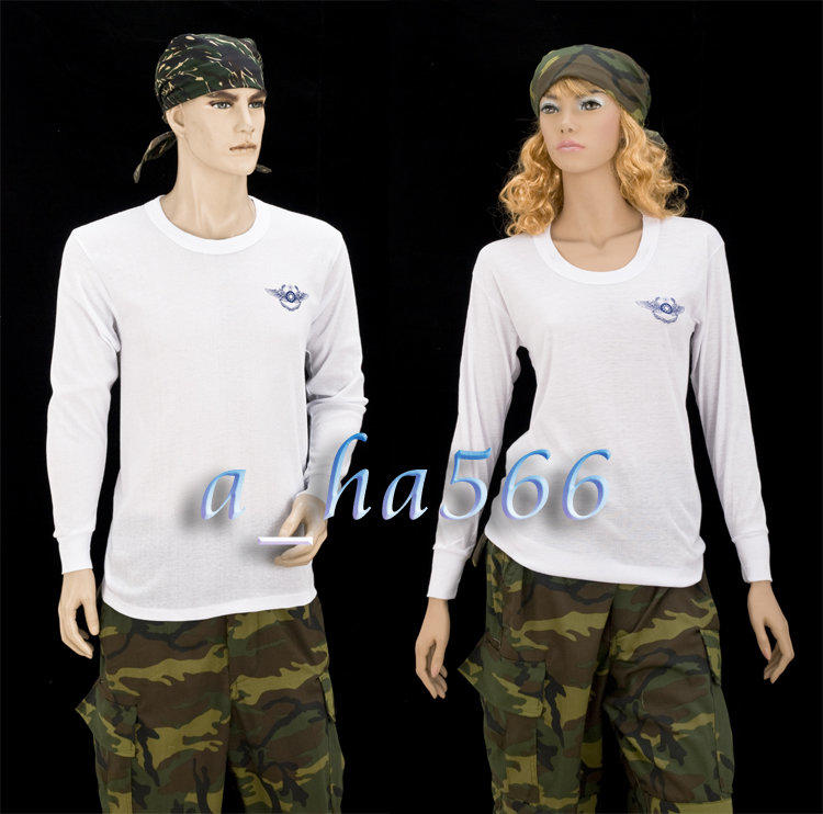 (軍用品VS生存遊戲)(短袖與長袖)空軍白色內衣-自己穿*送人兩相誼