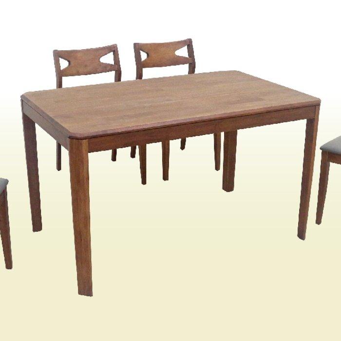 【DH】商品編號35712商品名稱傑克淺胡桃4.3尺餐桌(圖一)橡膠木全實木.主要地區免運費
