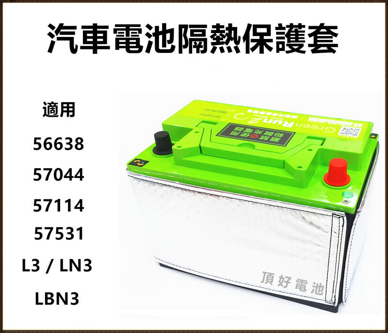 頂好電池-台中 鐵力能源 第二代 汽車電池隔熱套 保護套 適用 57114 57531 DIN70 L3 LN3