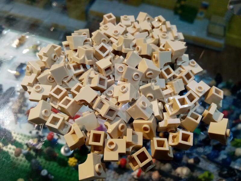LEGO 樂高零件 38585 1 x 2米色 拱形 柱子 轉角(T-085) 71043 霍格華茲
