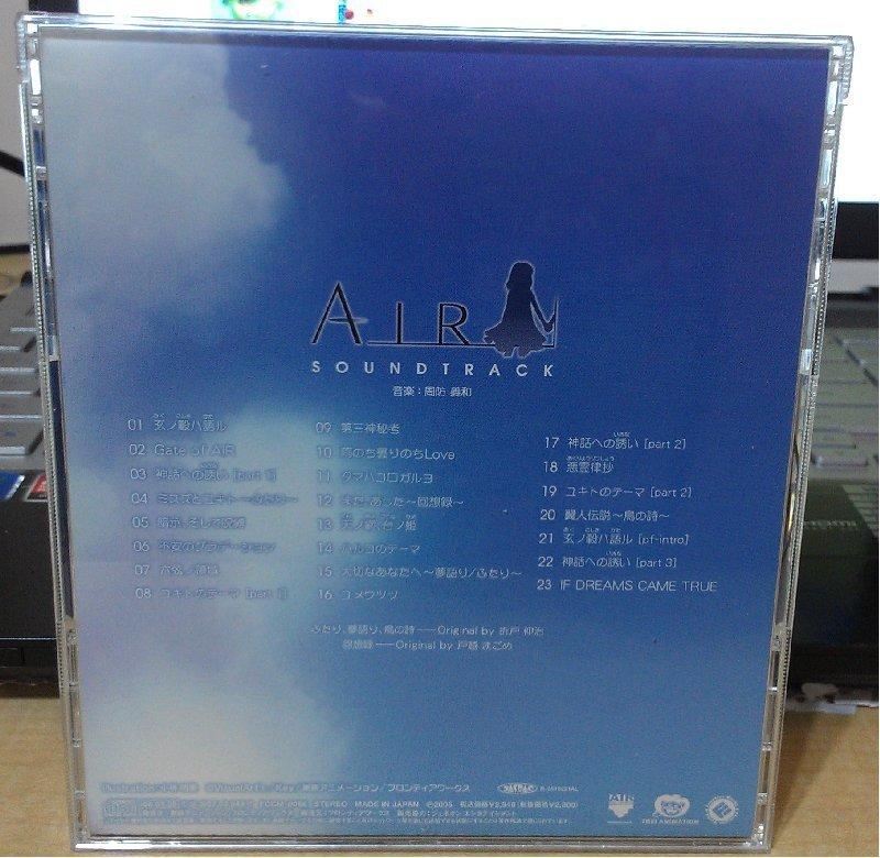 AIR 鳥之詩劇場版Movie Soundtrack/ Key社/ 周防義和/CD BGM OST 印象