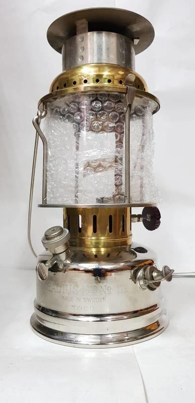 Radius 119 NOS 瑞典皇家 銅帽銅腰版 煤油平頭汽化燈