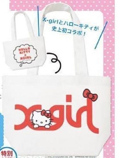 ♥•§ 日本 X-girl×Zipper Hello Kitty 可愛托特包 手提包 §•♥