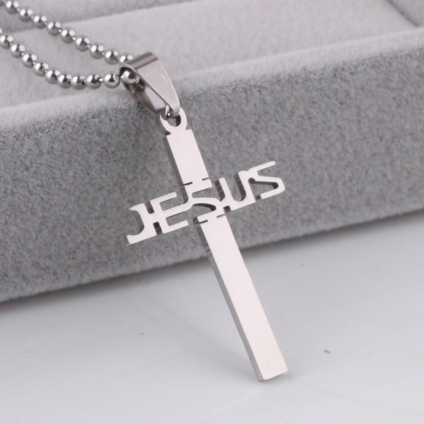 ☆十架之愛☆【全新】Jesus耶穌十字架鈦鋼項鍊 基督福音商品 男女適用款