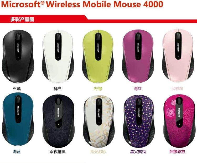 【JHS杰恆社】062原廠盒裝未拆Microsoft微軟4000無線滑鼠微型接受器藍影科技最暢銷的微軟鼠黑與白