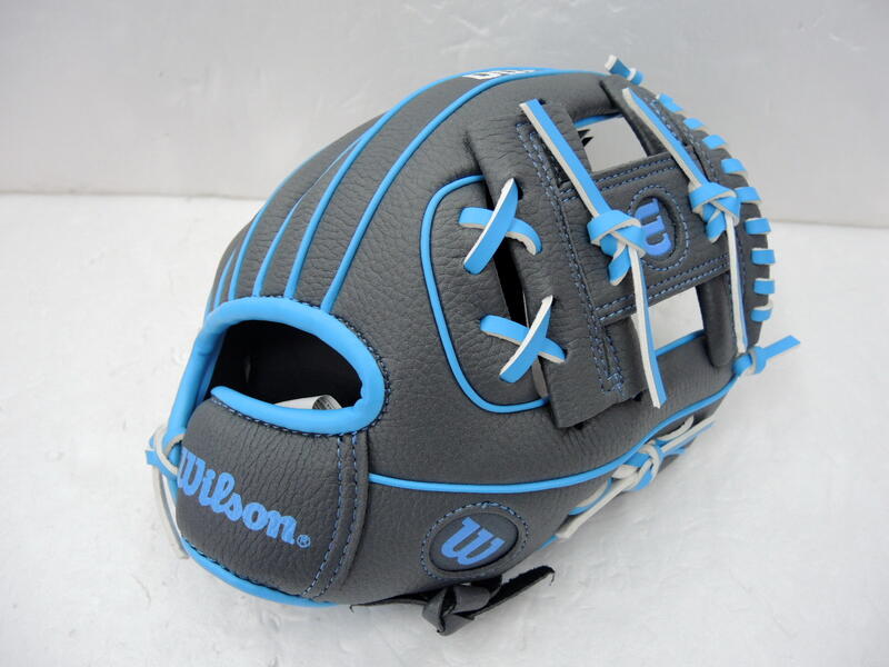 Wilson A200 兒童專用棒球手套 初心者手套 入門手套 10吋 灰藍