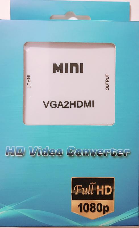 含稅開發票VGA轉HDMI VGA TO HDMI VGA2HDMI USB供電帶聲音 1080P高畫質支援華碩技嘉微星